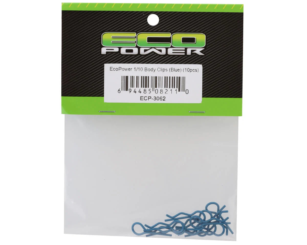ECP-3062 Eco Power 1/10 Body Clips (blue) (10pcs)