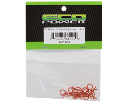 ECP-3068 Eco Power 1/10 Body Clips (Orange) (10pcs)