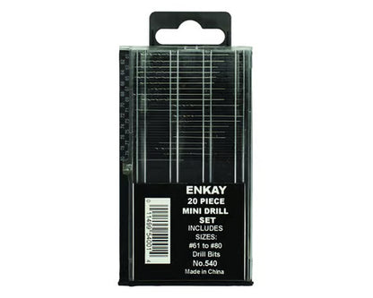 Enkay 20pc 61 to 80 Mini Drill Set - ENK540