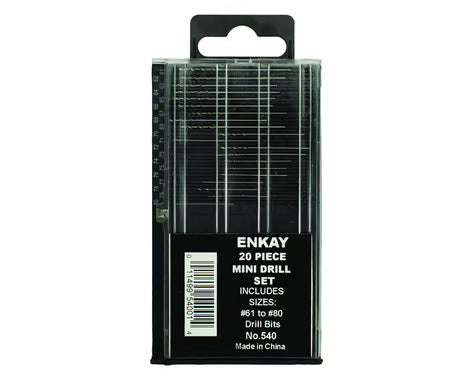 Enkay 20pc 61 to 80 Mini Drill Set - ENK540