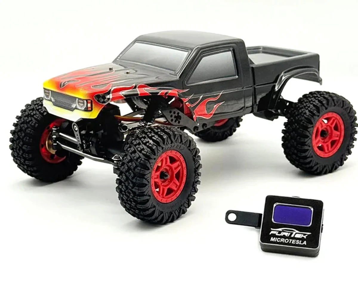 Furitek Terra Comp 1/18 RTR Brushless Micro Rock Crawler (Black Flame) w/Komodo Unity, Micro Tesla DigiBoard & 2.4GHz Radio - FUR-2727