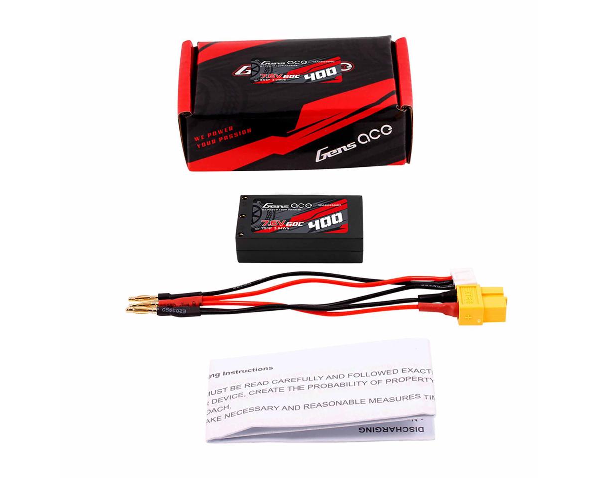Gens Ace Lipo 400mAh 7.6V w/2mm Bullets - GEA4002S60D2