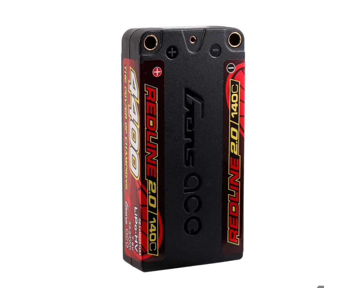 Gens Ace Redline 2.0 2S Shory LiHV Battery 140C (7.6V/4400mAh) w/5mm Bullets - GEA44002S14S5