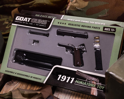 GOA1911-Black Goat Guns Miniature 1/2.5 Scale Die-Cast 1911 Model Kit Black