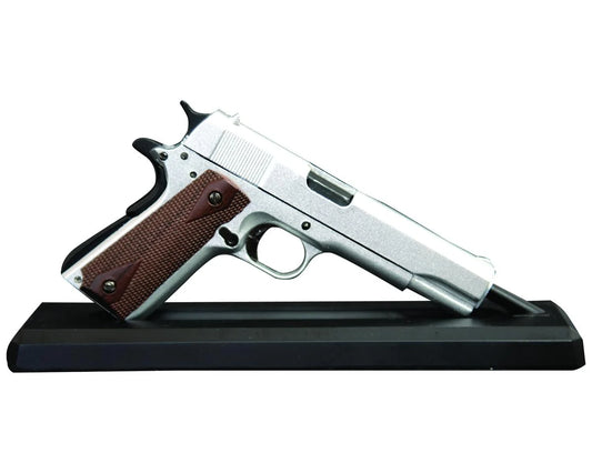 GOA1911-Silver Goat Guns Miniature 1/2.5 Scale Die-Cast 1911 Model Kit Silver