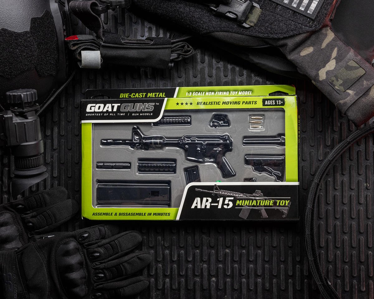 GOAAR-Black Goat Guns Miniature 1/3 Scale Die-Cast AR15 Model Kit Black
