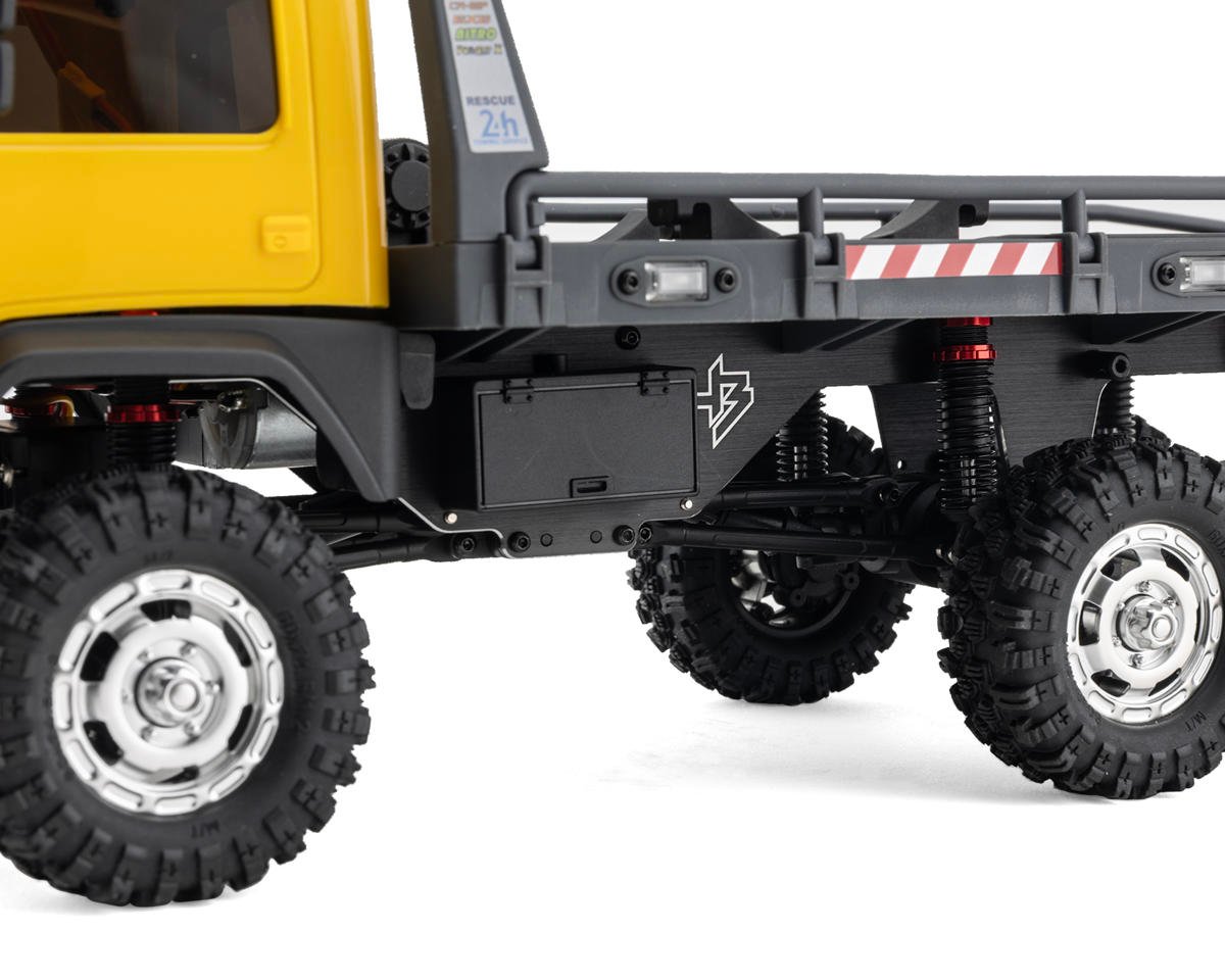 HobbyPlus CR18P Arktos 6X6 RTR 1/18 Brushed Micro Rock Crawler Flatbed Hauler (Yellow) w/2.4GHz Radio, Battery & Charger