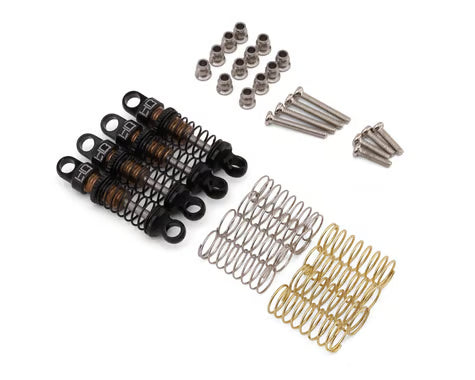 Hot Racing Axial SCX30 21.5mm Threaded Aluminum Friction Shocks (2) w/Springs - SXTY215GP