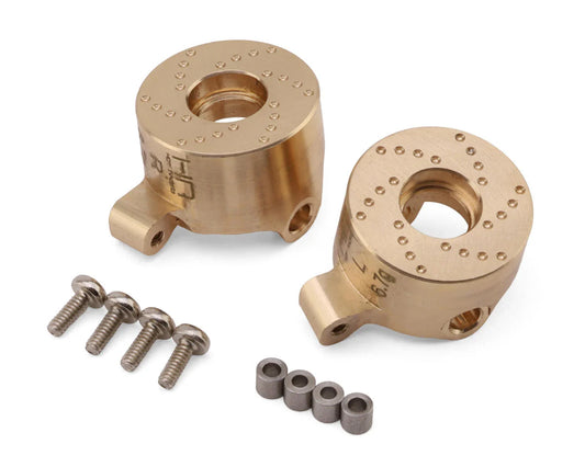 Hot Racing Axial SCX30 Brass Steering Knuckles (2) (7.6g ea) - SXTY21H