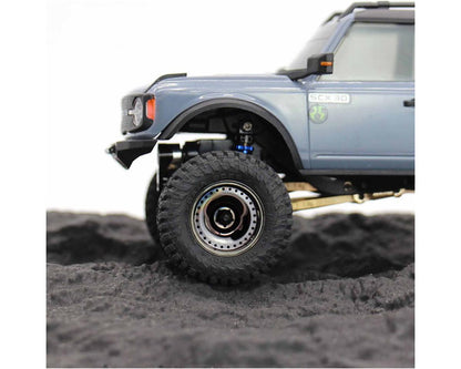 Hot Racing Axial SCX30 0.7" Brass Crawler Wheels (Black Chrome) (4) (9.3g ea) - SXTY919H01