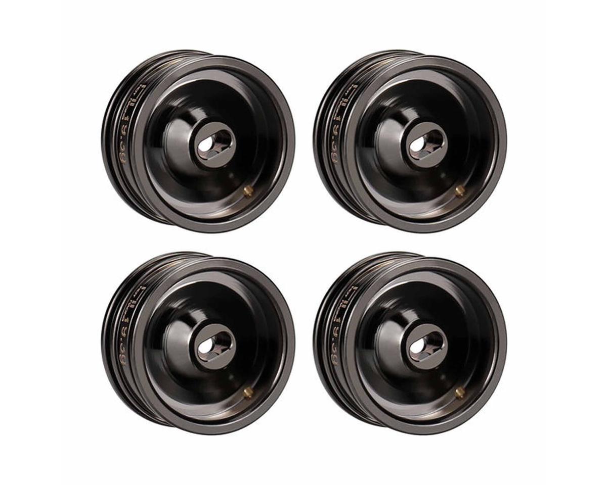 Hot Racing Axial SCX30 0.7" Brass Crawler Wheels (Black Chrome) (4) (9.3g ea) - SXTY919H01