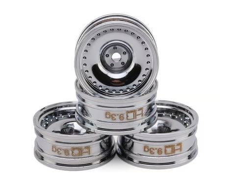 Hot Racing Axial SCX30 0.7" Brass Crawler Wheels (Chrome) (4) (9.3g ea) - SXTY919H08