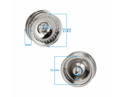 Hot Racing Axial SCX30 0.7" Brass Crawler Wheels (Chrome) (4) (9.3g ea) - SXTY919H08