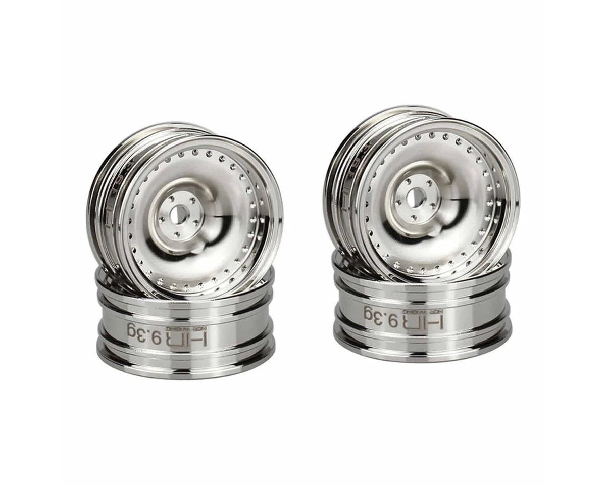 Hot Racing Axial SCX30 0.7" Brass Crawler Wheels (Chrome) (4) (9.3g ea) - SXTY919H08