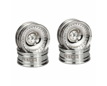 Hot Racing Axial SCX30 0.7" Brass Crawler Wheels (Chrome) (4) (9.3g ea) - SXTY919H08