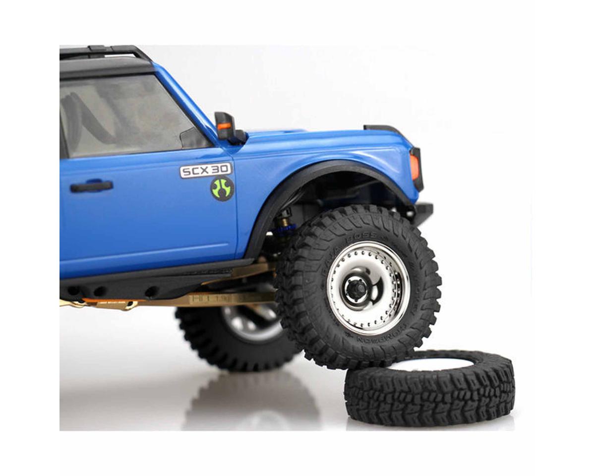 Hot Racing Axial SCX30 0.7" Brass Crawler Wheels (Chrome) (4) (9.3g ea) - SXTY919H08