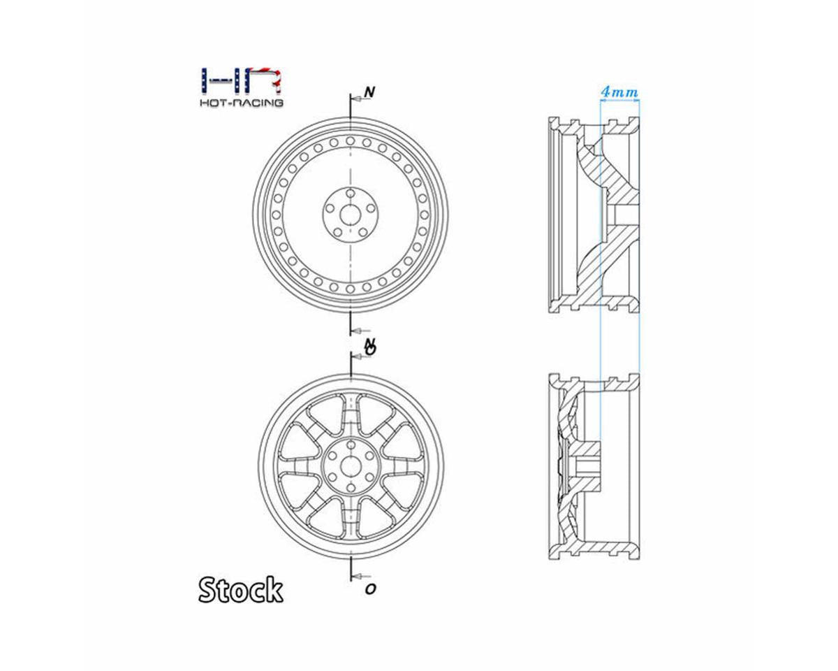 Hot Racing Axial SCX30 0.7" Brass Crawler Wheels (Chrome) (4) (9.3g ea) - SXTY919H08
