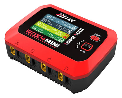 Hitec RDX4 Mini Quad Smart LiPo Battery Balance Charger (4S/6A/DC-240W/AC-100W) - HRC44350