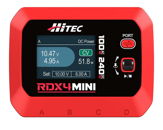Hitec RDX4 Mini Quad Smart LiPo Battery Balance Charger (4S/6A/DC-240W/AC-100W) - HRC44350