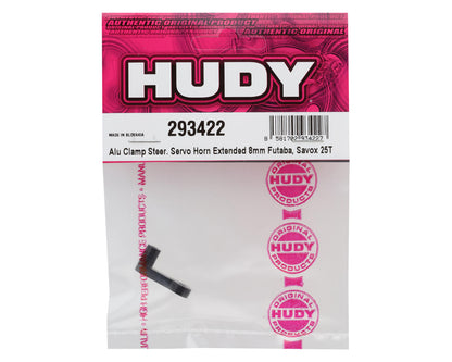 Hudy 8mm Extended Aluminum Clamp Steering Servo Horn (ProTek/Futaba/Savox - 25T) 293422