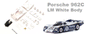 MZN233 Kyosho Porsche 962C LM White Body - 102mm