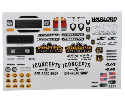 JCO0649 JConcepts SCX24 Warlord "Tucked" Pre-Trimmed Crawler Body (Clear) (5.2")