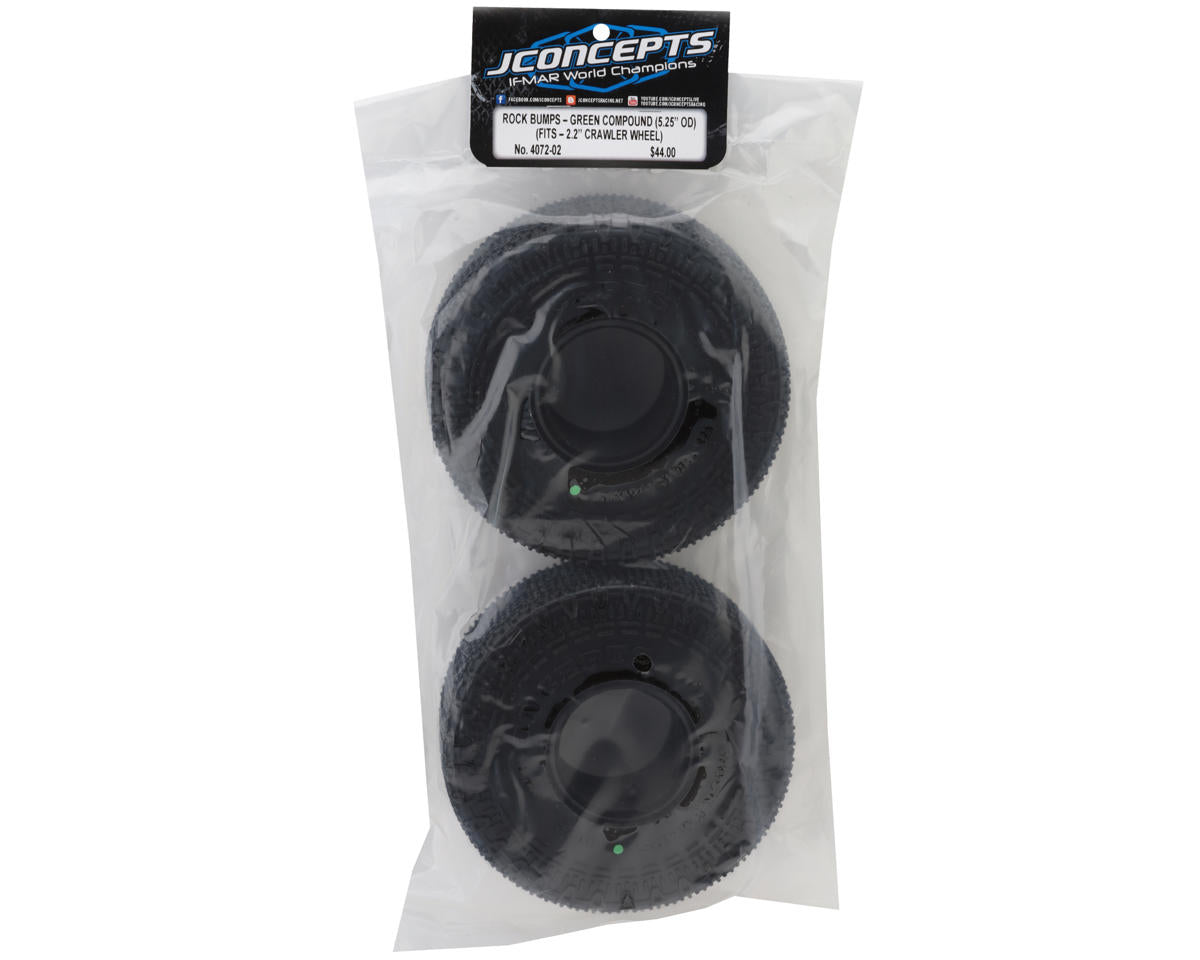 JConcepts Rock Bumps 2.2" All Terrain Rock Crawler Tires (2) (5.75") (Green) w/Foam Inserts - 4072-02