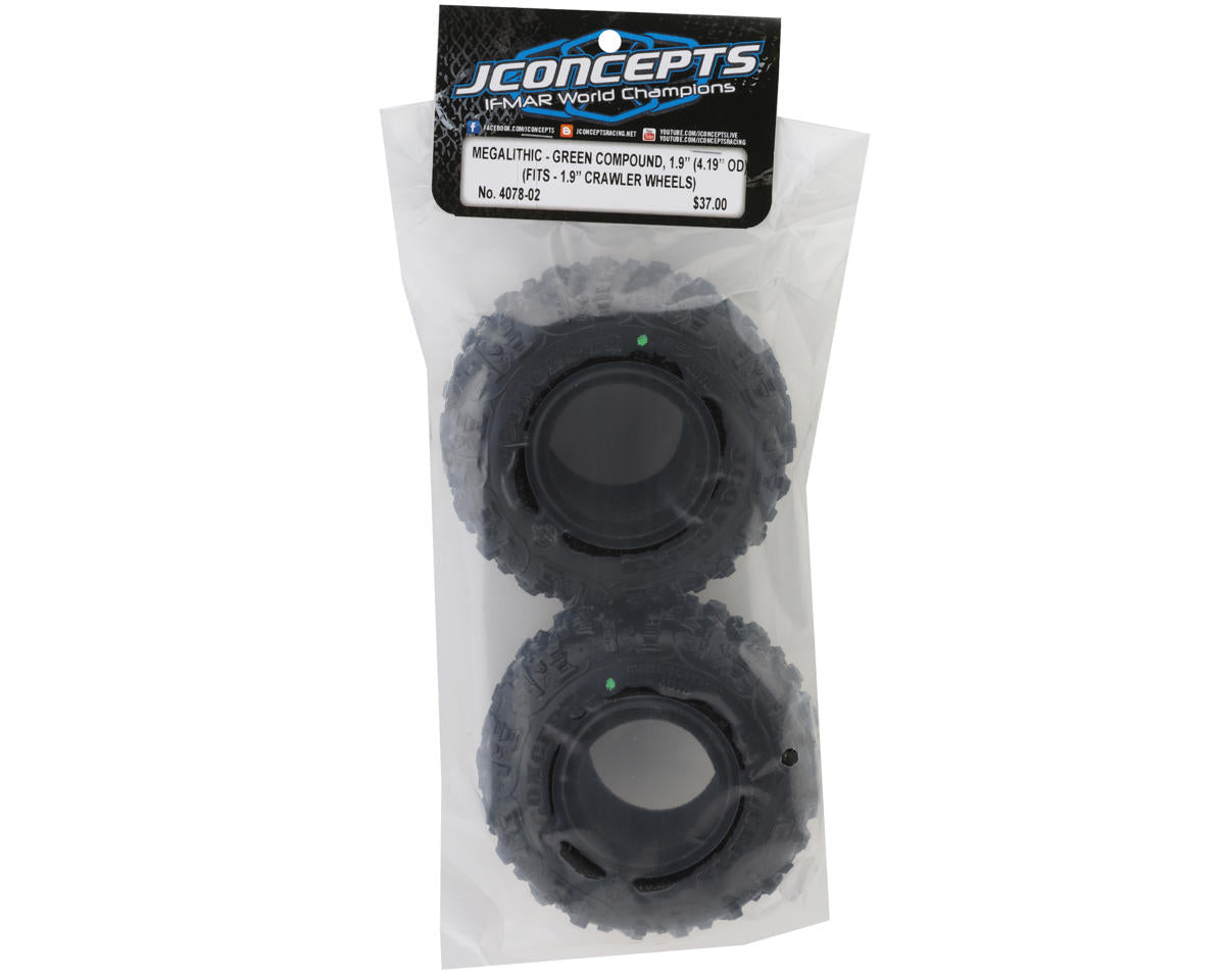 4078-02 JConcepts Megalithic 1.9" Rock Crawler Tires (2) (4.19” - Class 1)