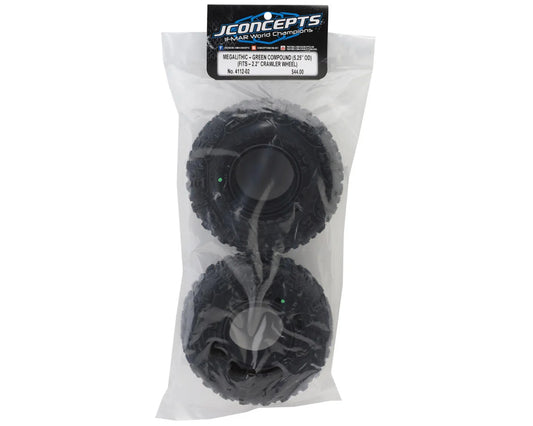 JCO4112-02 JConcepts Megalithic 2.2" All Terrain Rock Crawler Tires (2) (OD - 5.25”) (Green) w/Foam Inserts