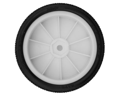 JConcepts 3DP 2.2" Pre-Mounted 2WD Front Buggy Carpet Tires (White) (2) (Pink) w/12mm Hex - 4174-101011