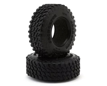 JConcepts Bossman 1.3" Micro Rock Crawler Tires (63mm OD) (2) (Green) w/Foam Inserts - JCO4201-02