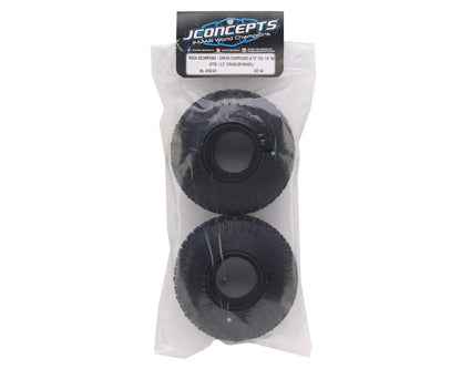 JConcepts Rock Scorpions 1.9" 1/10 All Terrain Rock Crawler Tires (2) (Green) (4.75" - Class 2) - JCO4202-02