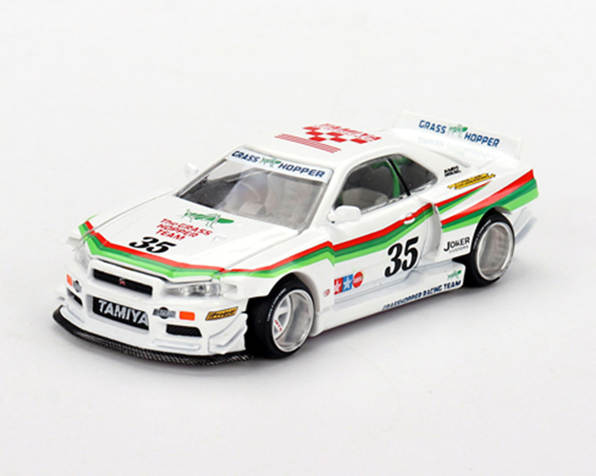 Tamiya Mini GT Nissan Skyline GT-R (R34) X “The Grasshopper” Kaido House 1/64 Diecast Model (Limited Edition) - KHMG167