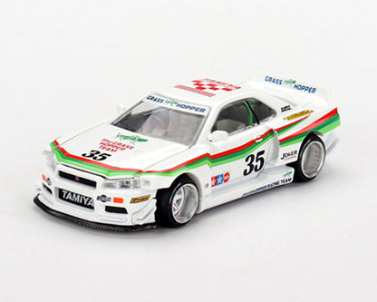Tamiya Mini GT Nissan Skyline GT-R (R34) X “The Grasshopper” Kaido House 1/64 Diecast Model (Limited Edition) - KHMG167