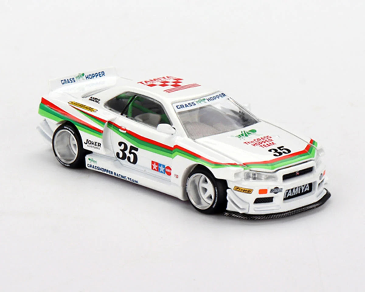 Tamiya Mini GT Nissan Skyline GT-R (R34) X “The Grasshopper” Kaido House 1/64 Diecast Model (Limited Edition) - KHMG167