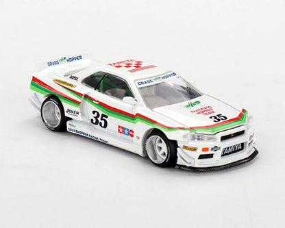 Tamiya Mini GT Nissan Skyline GT-R (R34) X “The Grasshopper” Kaido House 1/64 Diecast Model (Limited Edition) - KHMG167