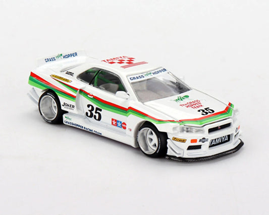 Tamiya Mini GT Nissan Skyline GT-R (R34) X “The Grasshopper” Kaido House 1/64 Diecast Model (Limited Edition) - KHMG167