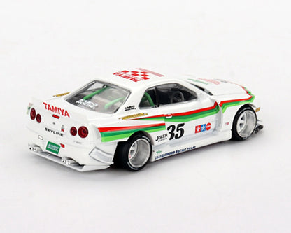 Tamiya Mini GT Nissan Skyline GT-R (R34) X “The Grasshopper” Kaido House 1/64 Diecast Model (Limited Edition) - KHMG167