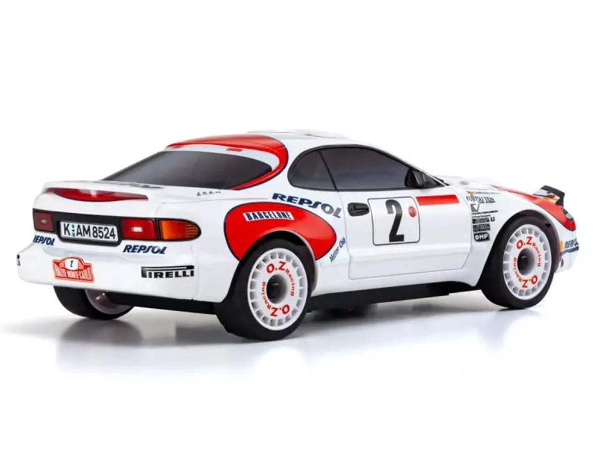 Kyosho MA-020 AWD Mini-Z ReadySet w/1992 WRC Toyota Celica GT-Four Turbo Body (White/Red) w/KT-531P 2.4GHz Radio - 32654CS