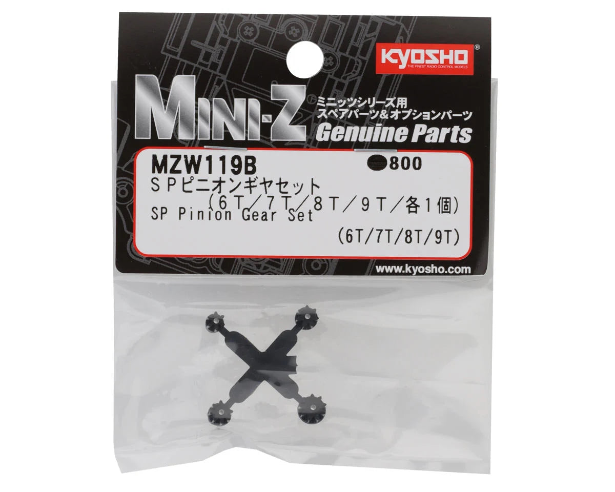 MZW119B Kyosho Mini-Z SP Pinion Gear Set (6T/7T/8T/9T)