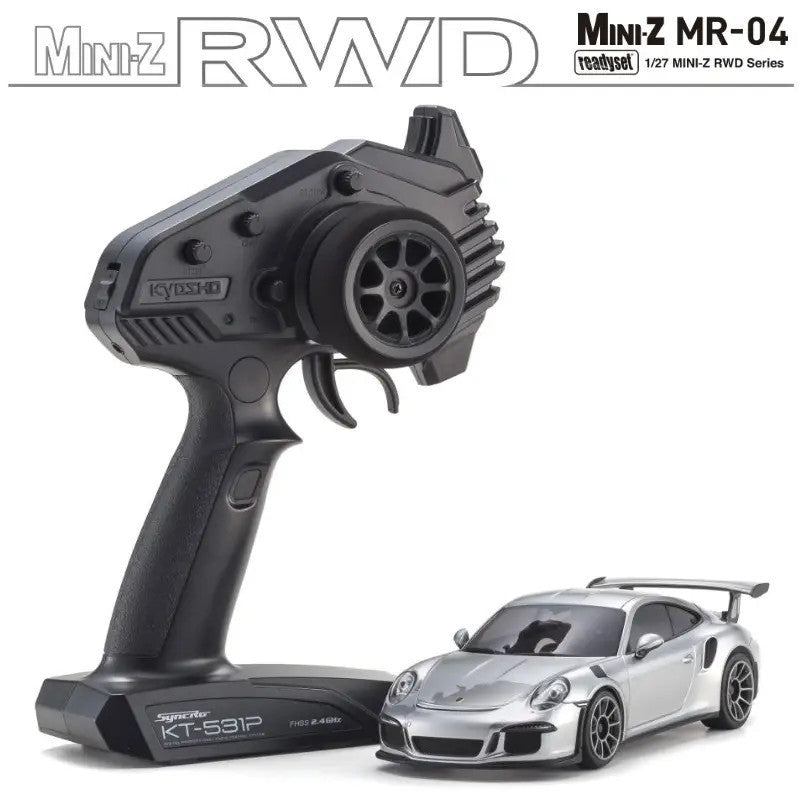 MINI-Z RWD MR-04 Readyset Porsche 911 GT Silver 32358S