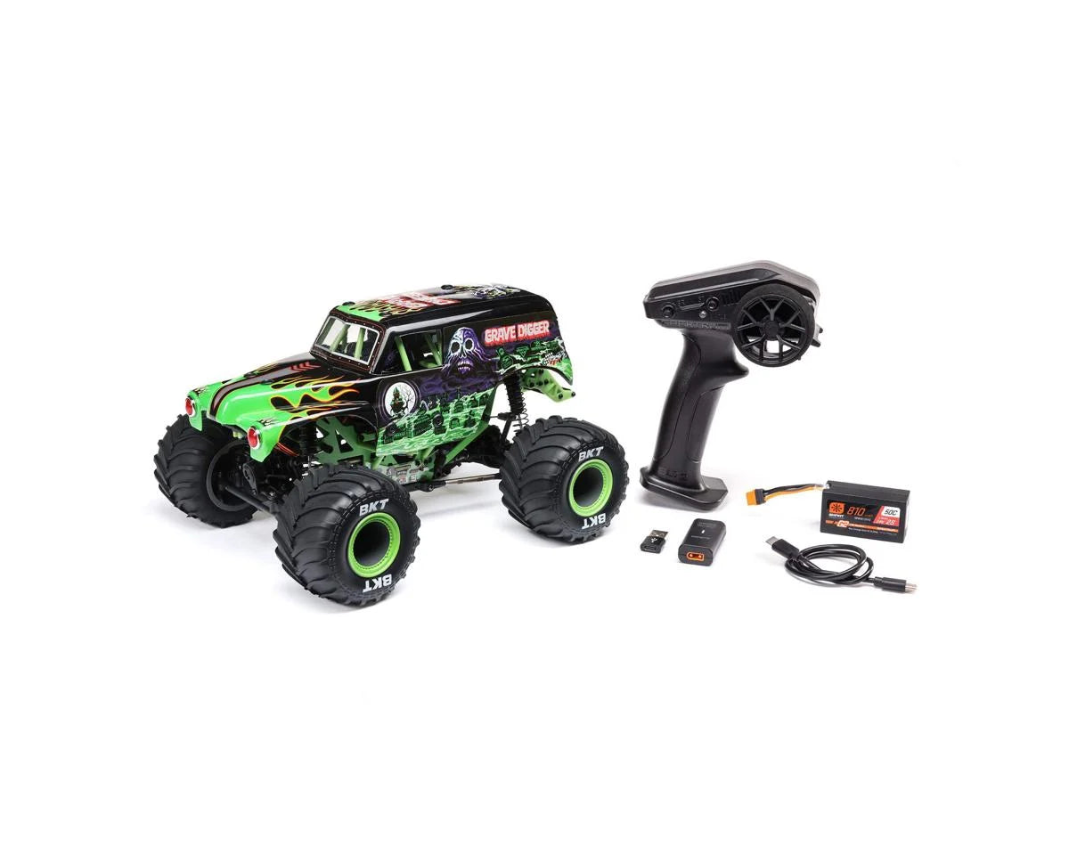 LOS01026T1 Losi 1/18 Mini LMT 4X4 Brushed RTR Monster Truck (Grave Digger) w/SLT2 2.4GHz Radio, Battery & Charger