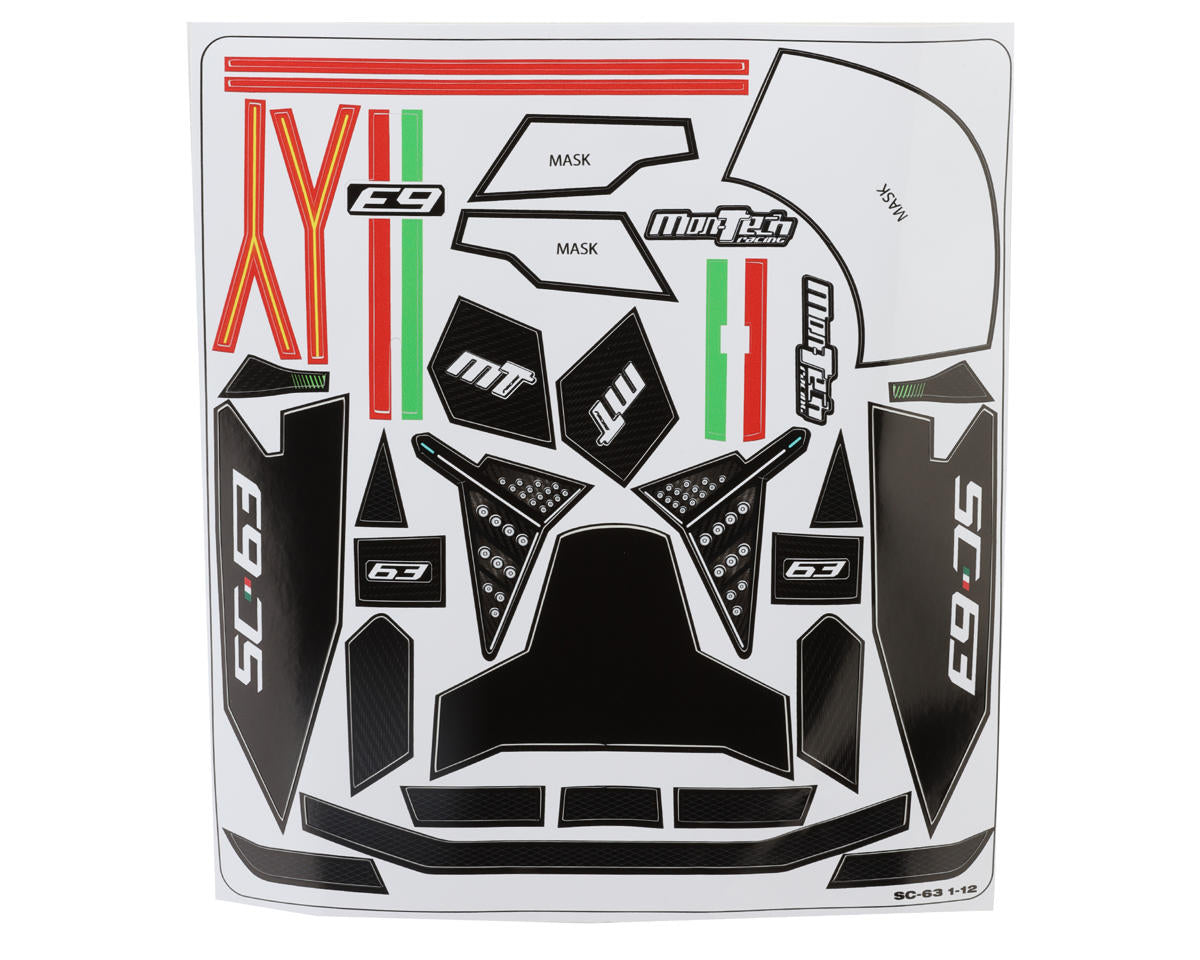 Mon-Tech SC-63 Le Mans Hypercar La Leggera 1/12 Pan Car Body (Clear) w/Wing - 024-013L