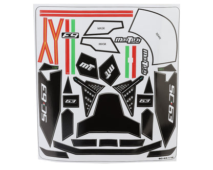 Mon-Tech SC-63 Le Mans Hypercar La Leggera 1/12 Pan Car Body (Clear) w/Wing - 024-013L