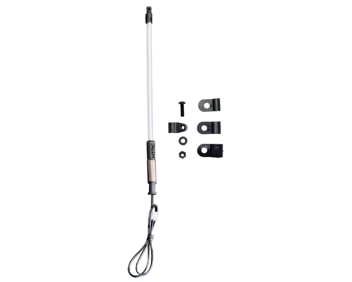 TrickWhip2 Super Bright Scale Whip Light Tube (White) (130mm) w/12V-3V Voltage Regulator & Receiver Cable - WHIP2-13W-12