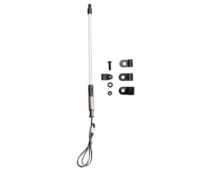 TrickWhip2 Super Bright Scale Whip Light Tube (White) (130mm) w/12V-3V Voltage Regulator & Receiver Cable - WHIP2-13W-12