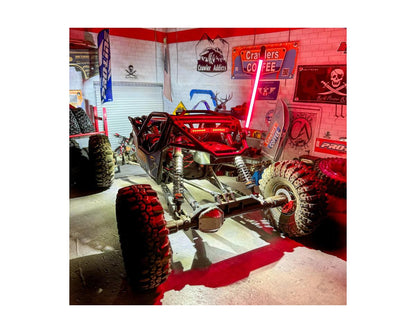 TrickWhip2 Super Bright Scale Whip Light Tube (White) (130mm) w/12V-3V Voltage Regulator & Receiver Cable - WHIP2-13W-12