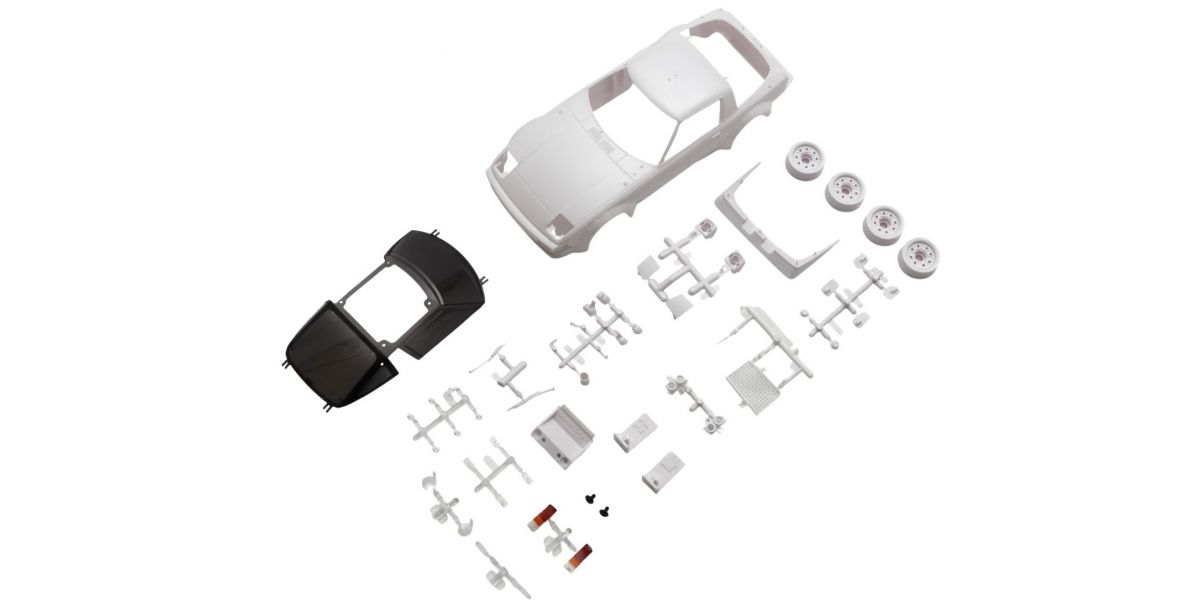 MAZDA SAVANA RX-7 (SA22C) Racing 1979 White Body Set ( w/Rim for RWD) - MZN235