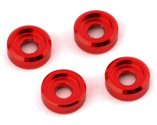 NX-069 Nexx Racing CNC Aluminium 2mm Washer (4pcs) (RED)