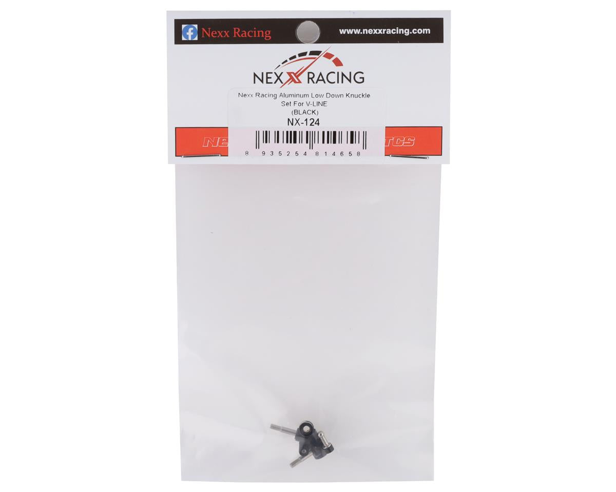 NX-124 Alu Low Down Knuckle Set for V-Line (Black)